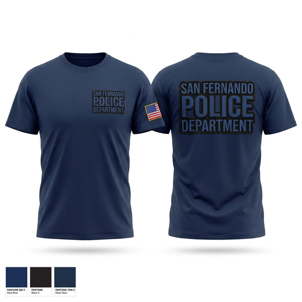 Old School Cotton Feel Shirt, San Fernando Police Department, Police, Teamtime, Team time, sublimation, custom sports apparel, team uniforms, spirit wear, spiritwear, sports uniforms, custom shirts, team store, custom team store, fundraiser sports, apparel fundraiser