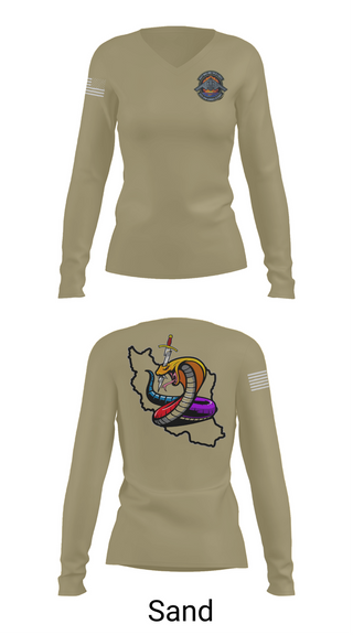 Womens Long Sleeve Vneck Shirt, Iran DCIT, Army, Teamtime, Team time, sublimation, custom sports apparel, team uniforms, spirit wear, spiritwear, sports uniforms, custom shirts, team store, custom team store, fundraiser sports, apparel fundraiser