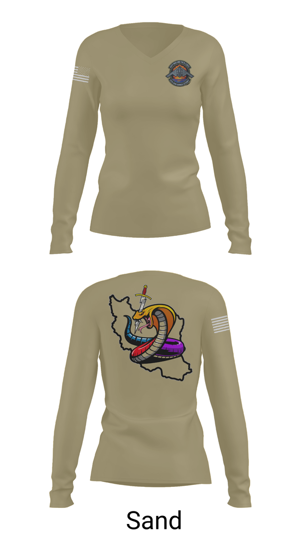 Womens Long Sleeve Vneck Shirt, Iran DCIT, Army, Teamtime, Team time, sublimation, custom sports apparel, team uniforms, spirit wear, spiritwear, sports uniforms, custom shirts, team store, custom team store, fundraiser sports, apparel fundraiser