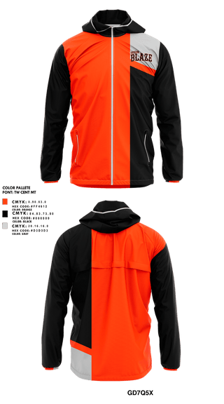 Windbreaker, Oregon Blaze, Softball, Teamtime, Team time, sublimation, custom sports apparel, team uniforms, spirit wear, spiritwear, sports uniforms, custom shirts, team store, custom team store, fundraiser sports, apparel fundraiser