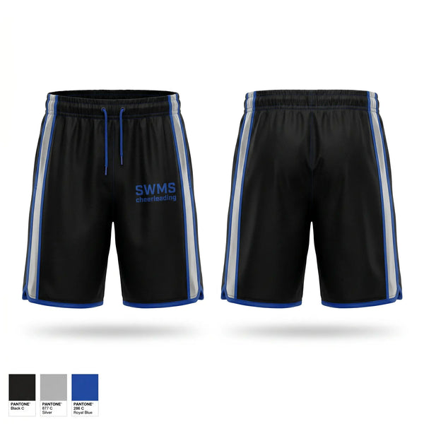 Athletic Shorts With Pockets, SWMS cheerleading, Cheer, Teamtime, Team time, sublimation, custom sports apparel, team uniforms, spirit wear, spiritwear, sports uniforms, custom shirts, team store, custom team store, fundraiser sports, apparel fundraiser