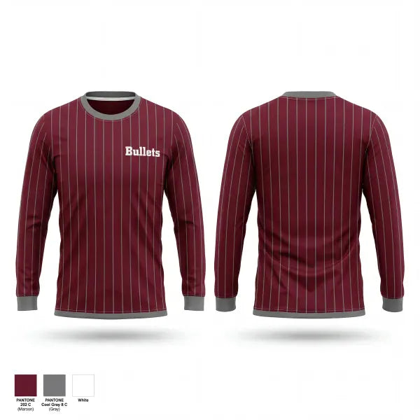 Long Sleeve Performance Shirt, Bullets, Baseball, Teamtime, Team time, sublimation, custom sports apparel, team uniforms, spirit wear, spiritwear, sports uniforms, custom shirts, team store, custom team store, fundraiser sports, apparel fundraiser