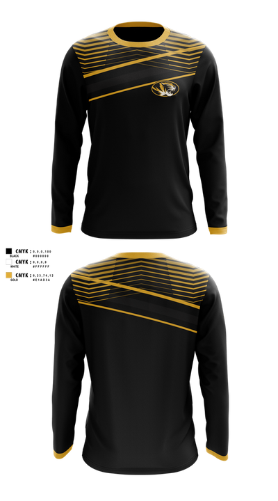 Mizzou Golf 57806327 Long Sleeve Performance Shirt 100