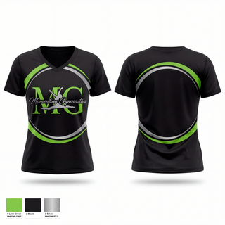 Womens Short Sleeve Vneck Shirt, Momentum Gymnastics, Cheer, Teamtime, Team time, sublimation, custom sports apparel, team uniforms, spirit wear, spiritwear, sports uniforms, custom shirts, team store, custom team store, fundraiser sports, apparel fundraiser