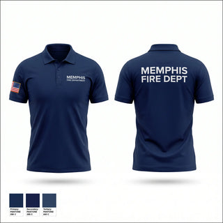 Short Sleeve Performance Polo, Memphis fire department, Fire Department, Teamtime, Team time, sublimation, custom sports apparel, team uniforms, spirit wear, spiritwear, sports uniforms, custom shirts, team store, custom team store, fundraiser sports, apparel fundraiser