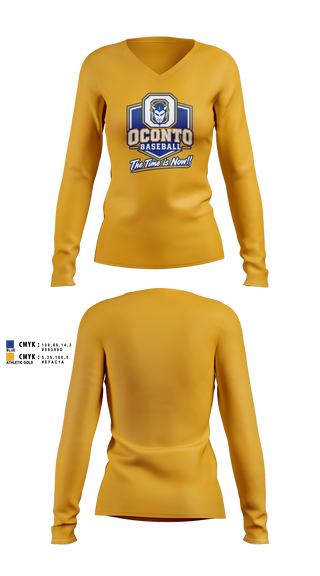 Womens Long Sleeve Vneck Shirt, Chequamegon Baseball, Baseball, Teamtime, Team time, sublimation, custom sports apparel, team uniforms, spirit wear, spiritwear, sports uniforms, custom shirts, team store, custom team store, fundraiser sports, apparel fundraiser