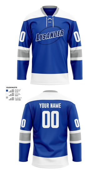 Hockey Jersey, Lysander Lightning, Ice Hockey, Teamtime, Team time, sublimation, custom sports apparel, team uniforms, spirit wear, spiritwear, sports uniforms, custom shirts, team store, custom team store, fundraiser sports, apparel fundraiser