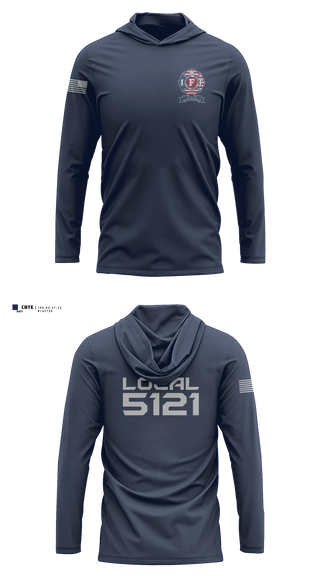 Long Sleeve Performance Shirt with hood, Kent-Sussex Professional Firefighters Local 5121Kent-Sussex Professional Firefighters Local 5121, Fire Department, Teamtime, Team time, sublimation, custom sports apparel, team uniforms, spirit wear, spiritwear, sports uniforms, custom shirts, team store, custom team store, fundraiser sports, apparel fundraiser