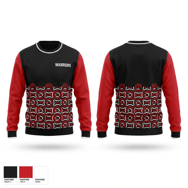 Crew Neck Sweatshirt, Warriors, Swimming, Teamtime, Team time, sublimation, custom sports apparel, team uniforms, spirit wear, spiritwear, sports uniforms, custom shirts, team store, custom team store, fundraiser sports, apparel fundraiser