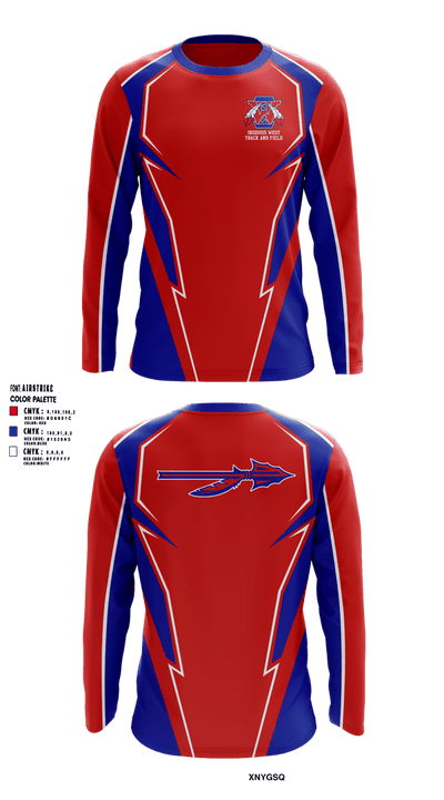 West High School Track & Field 22296758 Long Sleeve Performance Shirt 2