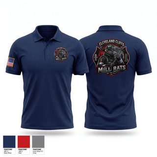 Short Sleeve Performance Polo, Cleveland Cliffs Fire Department, Fire Department, Teamtime, Team time, sublimation, custom sports apparel, team uniforms, spirit wear, spiritwear, sports uniforms, custom shirts, team store, custom team store, fundraiser sports, apparel fundraiser