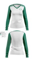 NSU Riverhawks Football 89263546 Women's Long Sleeve V-neck Shirt - 30