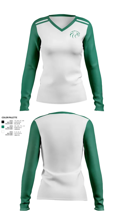 NSU Riverhawks Football 89263546 Women's Long Sleeve V-neck Shirt - 30