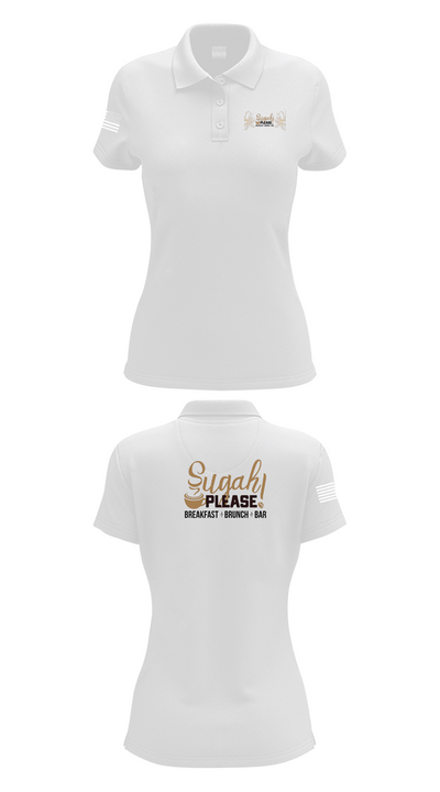 Sugah Please Breakfast Brunch Bar 84715642 Women's Short Sleeve Performance Polo  - 17