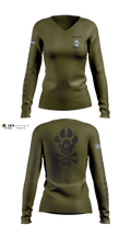 Yakima Police Department K9 School Women's Long Sleeve V-neck Shirt - 101