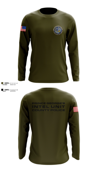 Long Sleeve Performance Shirt, Prince George's County Police Homeland Security Intelligence Unit, Police, Teamtime, Team time, sublimation, custom sports apparel, team uniforms, spirit wear, spiritwear, sports uniforms, custom shirts, team store, custom team store, fundraiser sports, apparel fundraiser