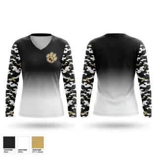 Womens Long Sleeve Vneck Shirt, Manassas Park, , Teamtime, Team time, sublimation, custom sports apparel, team uniforms, spirit wear, spiritwear, sports uniforms, custom shirts, team store, custom team store, fundraiser sports, apparel fundraiser
