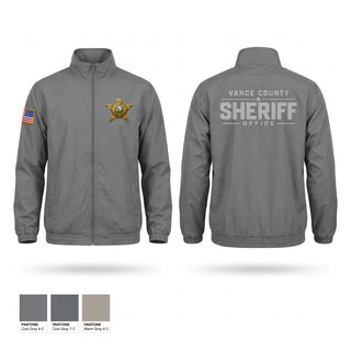 Windbreaker, Vance County Sheriff Office, Police, Teamtime, Team time, sublimation, custom sports apparel, team uniforms, spirit wear, spiritwear, sports uniforms, custom shirts, team store, custom team store, fundraiser sports, apparel fundraiser