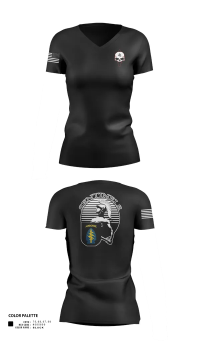 HHC, 528th Sustainment Brigade (SO)(A) Women's Short Sleeve V-neck Shirt - 30