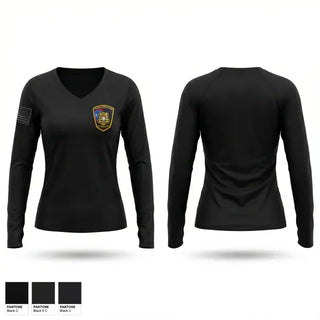 Womens Long Sleeve Vneck Shirt, Operational support Bureau, Police, Teamtime, Team time, sublimation, custom sports apparel, team uniforms, spirit wear, spiritwear, sports uniforms, custom shirts, team store, custom team store, fundraiser sports, apparel fundraiser