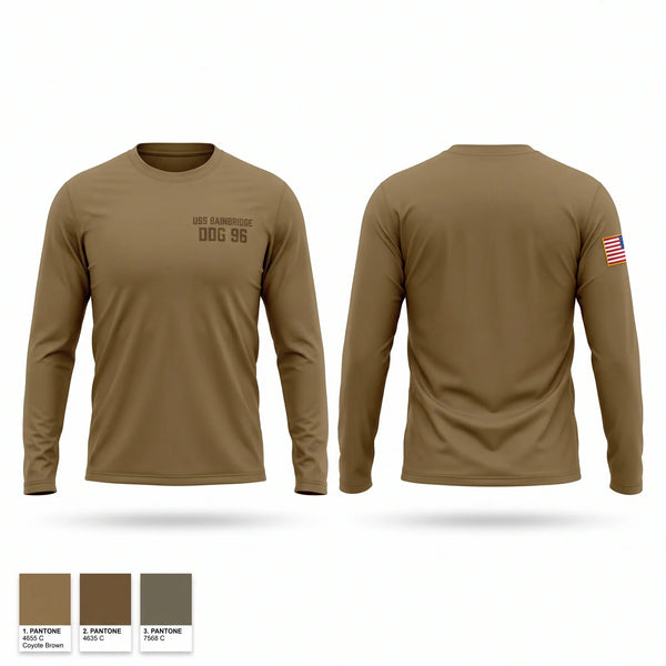Long Sleeve Performance Shirt, USS BAINBRIDGE DDG 96, Navy, Teamtime, Team time, sublimation, custom sports apparel, team uniforms, spirit wear, spiritwear, sports uniforms, custom shirts, team store, custom team store, fundraiser sports, apparel fundraiser