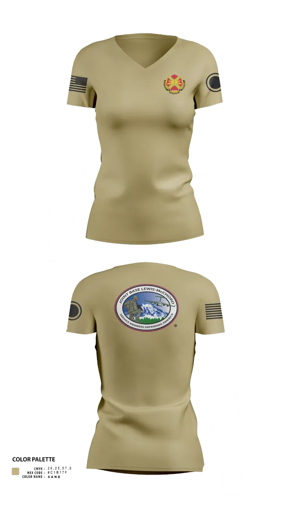 Womens Short Sleeve Vneck Shirt, JBLM GARRISON, Army, Teamtime, Team time, sublimation, custom sports apparel, team uniforms, spirit wear, spiritwear, sports uniforms, custom shirts, team store, custom team store, fundraiser sports, apparel fundraiser