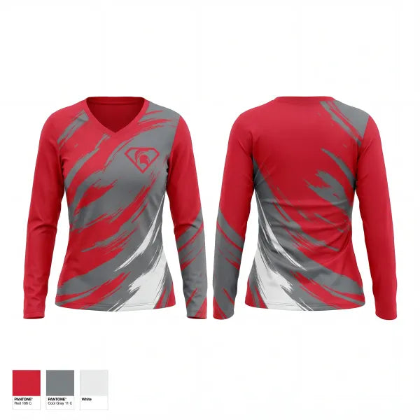 Womens Long Sleeve Vneck Shirt, Stanwood spartans, Wrestling, Teamtime, Team time, sublimation, custom sports apparel, team uniforms, spirit wear, spiritwear, sports uniforms, custom shirts, team store, custom team store, fundraiser sports, apparel fundraiser