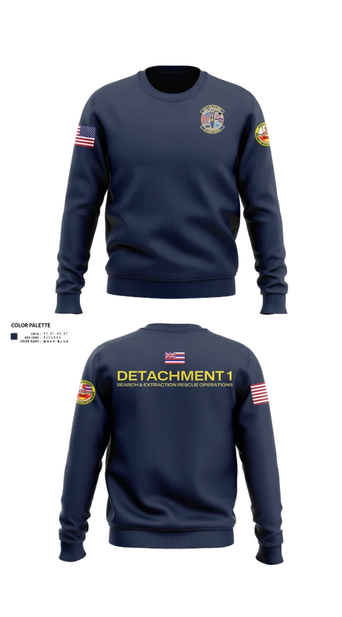 Crew Neck Sweatshirt, Detachment 1 SERO, National Guard, Teamtime, Team time, sublimation, custom sports apparel, team uniforms, spirit wear, spiritwear, sports uniforms, custom shirts, team store, custom team store, fundraiser sports, apparel fundraiser