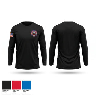 Long Sleeve Performance Shirt, Merino Volunteer Fire Department, Fire Department, Teamtime, Team time, sublimation, custom sports apparel, team uniforms, spirit wear, spiritwear, sports uniforms, custom shirts, team store, custom team store, fundraiser sports, apparel fundraiser