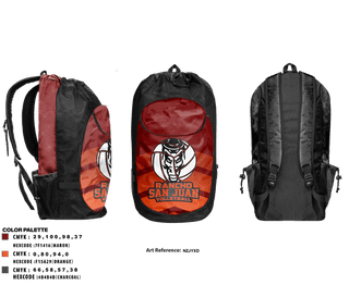 Gear Bag, Rancho San Juan Girls Volleyball, Women's Volleyball, Teamtime, Team time, sublimation, custom sports apparel, team uniforms, spirit wear, spiritwear, sports uniforms, custom shirts, team store, custom team store, fundraiser sports, apparel fundraiser