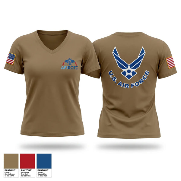 Womens Short Sleeve Vneck Shirt, AFJROTC CA-20001, Air Force, Teamtime, Team time, sublimation, custom sports apparel, team uniforms, spirit wear, spiritwear, sports uniforms, custom shirts, team store, custom team store, fundraiser sports, apparel fundraiser