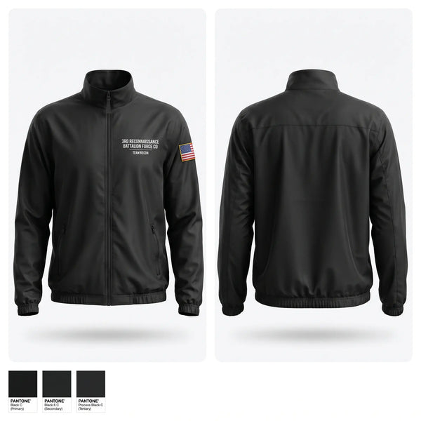 Windbreaker, 3rd Reconnaissance Battalion, Force Co, Marines, Teamtime, Team time, sublimation, custom sports apparel, team uniforms, spirit wear, spiritwear, sports uniforms, custom shirts, team store, custom team store, fundraiser sports, apparel fundraiser