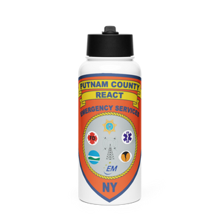 Putnam County REACT 27782020 Stainless Steel Water Bottle with a Straw Lid