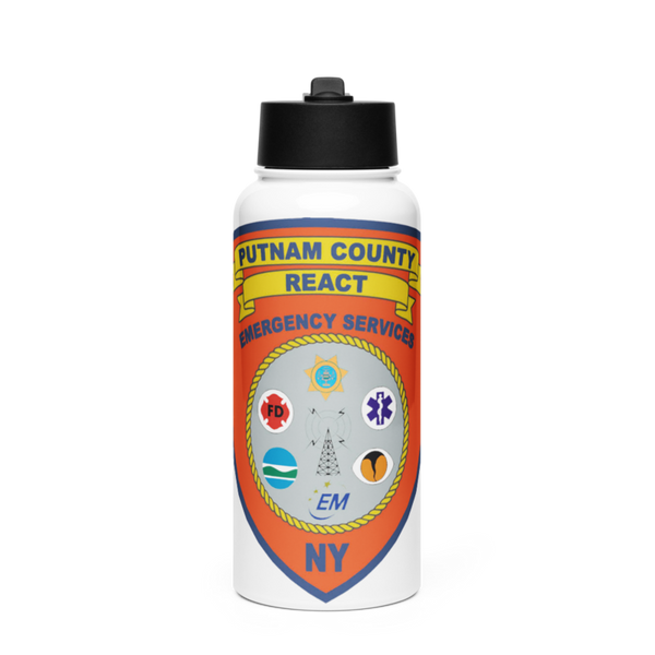 Putnam County REACT 27782020 Stainless Steel Water Bottle with a Straw Lid