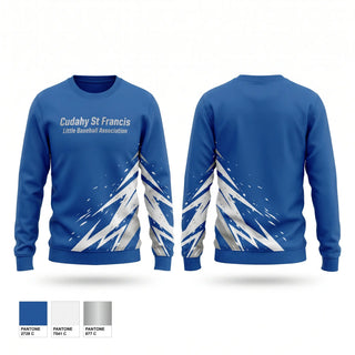 Crew Neck Sweatshirt, Cudahy St Francis Little Baseball Association, Baseball, Teamtime, Team time, sublimation, custom sports apparel, team uniforms, spirit wear, spiritwear, sports uniforms, custom shirts, team store, custom team store, fundraiser sports, apparel fundraiser