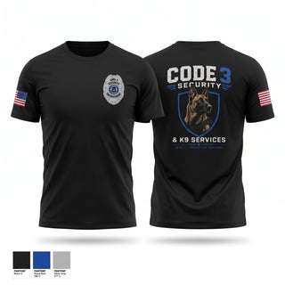 Short Sleeve Performance Shirt, Code 3 Security, Police, Teamtime, Team time, sublimation, custom sports apparel, team uniforms, spirit wear, spiritwear, sports uniforms, custom shirts, team store, custom team store, fundraiser sports, apparel fundraiser