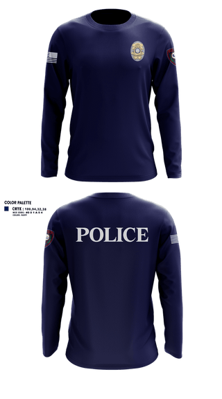 Long Sleeve Performance Shirt, LACY LAKEVIEW POLICE, Police, Teamtime, Team time, sublimation, custom sports apparel, team uniforms, spirit wear, spiritwear, sports uniforms, custom shirts, team store, custom team store, fundraiser sports, apparel fundraiser