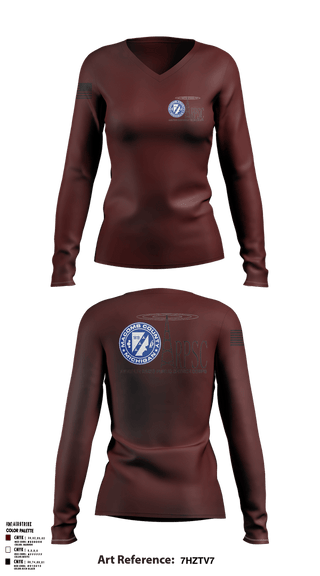 Womens Long Sleeve Vneck Shirt, Macomb County ARPSC, , Teamtime, Team time, sublimation, custom sports apparel, team uniforms, spirit wear, spiritwear, sports uniforms, custom shirts, team store, custom team store, fundraiser sports, apparel fundraiser