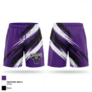 Athletic Shorts With Pockets, Cougars, Men's Basketball, Teamtime, Team time, sublimation, custom sports apparel, team uniforms, spirit wear, spiritwear, sports uniforms, custom shirts, team store, custom team store, fundraiser sports, apparel fundraiser