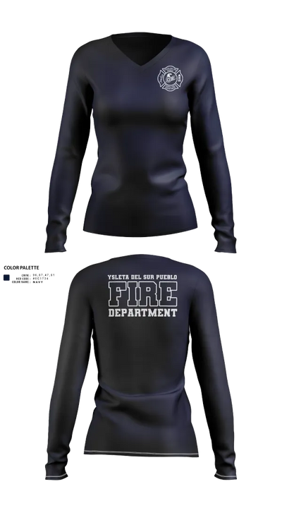 Tribal Fire Department 71882774 Women's Long Sleeve V-neck Shirt - 21