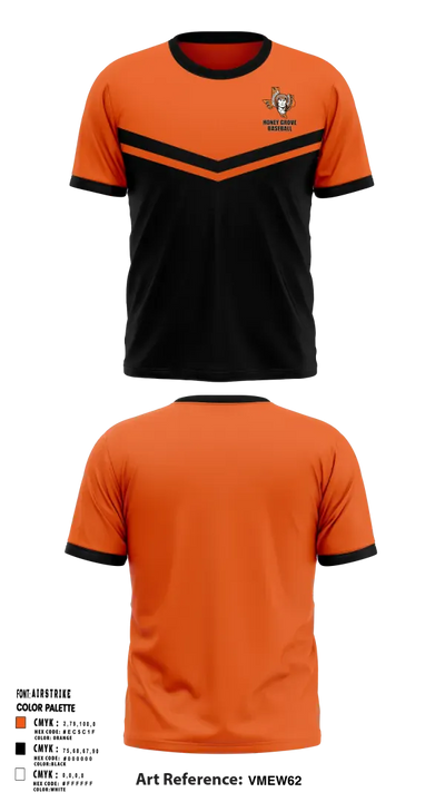 Honey Grove Baseball 79454883 Short Sleeve Performance Shirt - 2