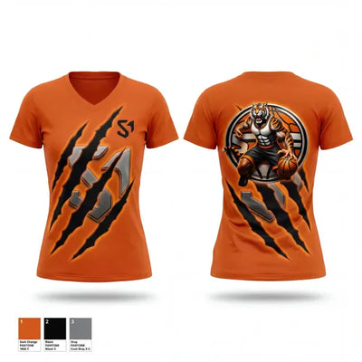 SOSA Basketball 52554966 Women's Short Sleeve V-neck Shirt - 1