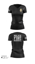 Falls Church Fire Marshal 50777326 Women's Short Sleeve V-neck Shirt - 21
