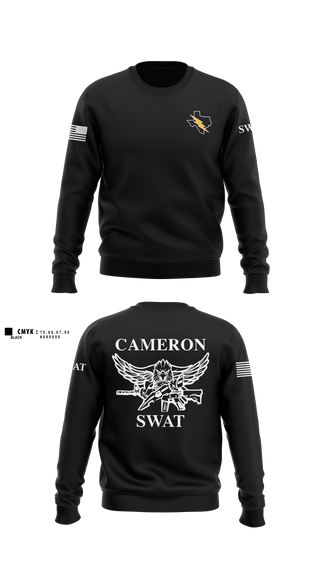 Crew Neck Sweatshirt, Cameron County Sheriff’s Office SWAT Team, Police, Teamtime, Team time, sublimation, custom sports apparel, team uniforms, spirit wear, spiritwear, sports uniforms, custom shirts, team store, custom team store, fundraiser sports, apparel fundraiser