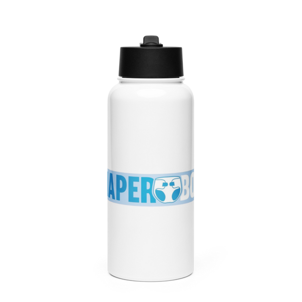 The Diaper boys Stainless Steel Water Bottle with a Straw Lid