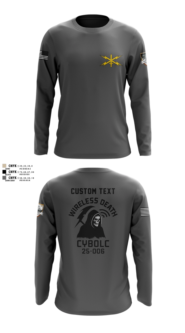 Long Sleeve Performance Shirt, Bravo Company, 401st Cyber Battalion, Army, Teamtime, Team time, sublimation, custom sports apparel, team uniforms, spirit wear, spiritwear, sports uniforms, custom shirts, team store, custom team store, fundraiser sports, apparel fundraiser