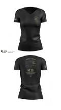 Tulare County Sheriff K-9 Unit 40350451 Women's Short Sleeve V-neck Shirt - 100