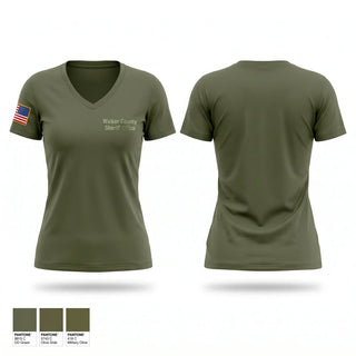 Womens Short Sleeve Vneck Shirt, Walker county Sheriff office, Police, Teamtime, Team time, sublimation, custom sports apparel, team uniforms, spirit wear, spiritwear, sports uniforms, custom shirts, team store, custom team store, fundraiser sports, apparel fundraiser