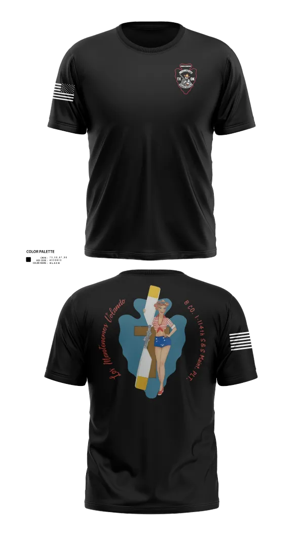 Short Sleeve Performance Shirt, B Co 1/114th Maintenance, Army, Teamtime, Team time, sublimation, custom sports apparel, team uniforms, spirit wear, spiritwear, sports uniforms, custom shirts, team store, custom team store, fundraiser sports, apparel fundraiser