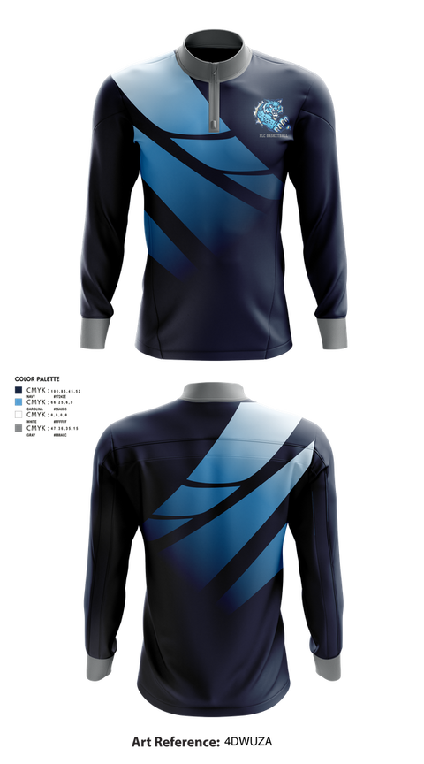 Quarter Zip Jacket, Franklin Learning Center Basketball, Women's Basketball, Teamtime, Team time, sublimation, custom sports apparel, team uniforms, spirit wear, spiritwear, sports uniforms, custom shirts, team store, custom team store, fundraiser sports, apparel fundraiser